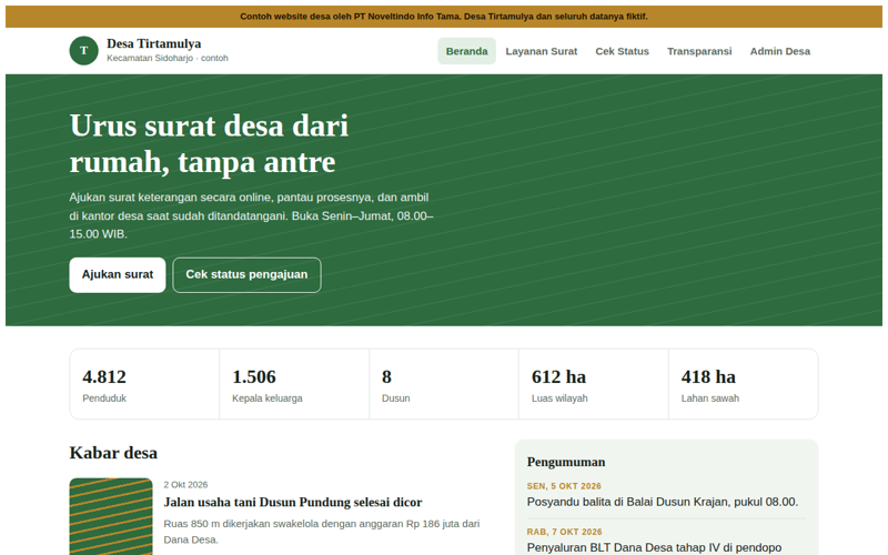 Tampilan Desa Tirtamulya